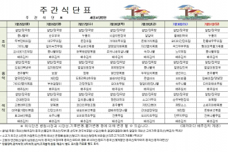 세종요양병원 22년 7월 넷째주 식단표