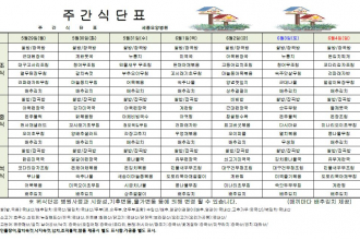 세종요양병원 23년 5월 다섯째 주 식단표